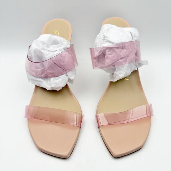 Stuart Weitzman Womens Kristal High Heel Sandals US 6.5 Pink Clear NIB - Picture 7 of 13